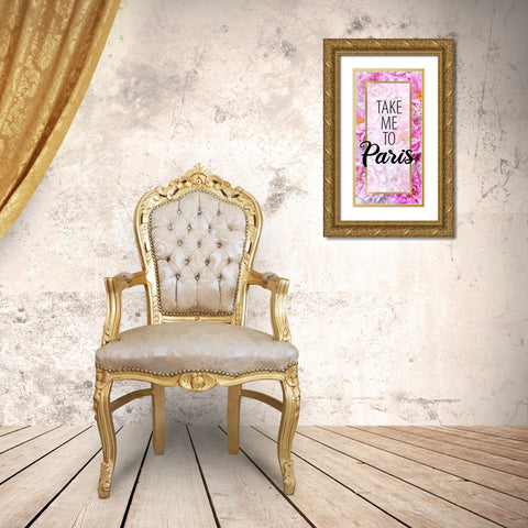 Paris Peonies 2 Gold Ornate Wood Framed Art Print with Double Matting by Allen, Kimberly