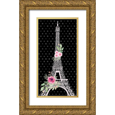 Paris Beauty 1 Gold Ornate Wood Framed Art Print with Double Matting by Allen, Kimberly