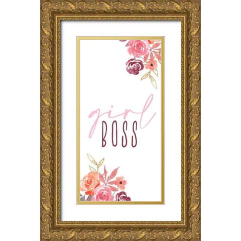 Just a Girl 6 Gold Ornate Wood Framed Art Print with Double Matting by Allen, Kimberly