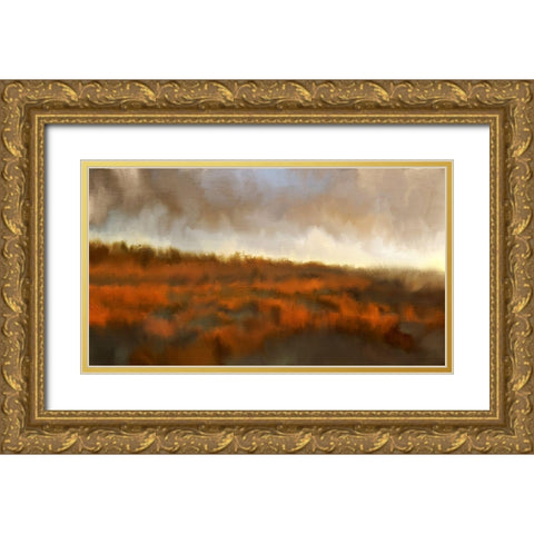 Marshland Gold Ornate Wood Framed Art Print with Double Matting by Allen, Kimberly