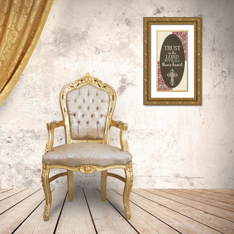 Trust the Lord 1 Gold Ornate Wood Framed Art Print with Double Matting by Allen, Kimberly