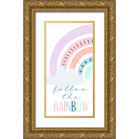 Follow 1 Gold Ornate Wood Framed Art Print with Double Matting by Allen, Kimberly