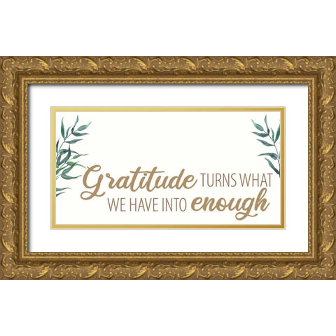 KA-RN-Enough Gold Ornate Wood Framed Art Print with Double Matting by Allen, Kimberly