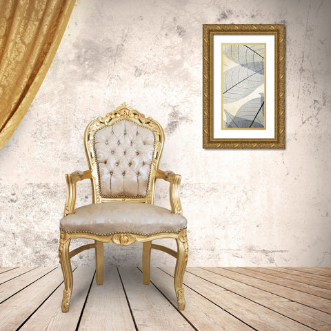 Transparent Leaves 1 Gold Ornate Wood Framed Art Print with Double Matting by Allen, Kimberly
