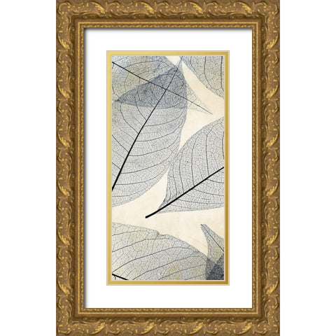 Transparent Leaves 2 Gold Ornate Wood Framed Art Print with Double Matting by Allen, Kimberly