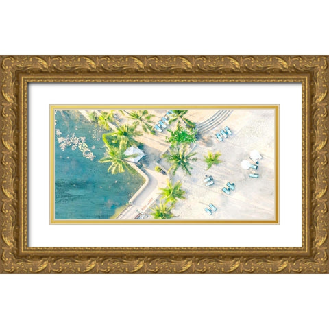 From the Top Panel 1 Gold Ornate Wood Framed Art Print with Double Matting by Allen, Kimberly