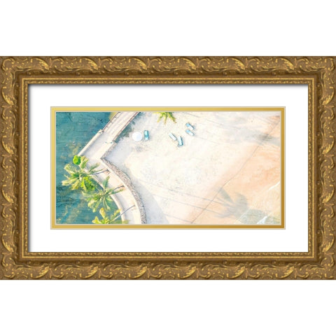 From the Top Panel 2 Gold Ornate Wood Framed Art Print with Double Matting by Allen, Kimberly