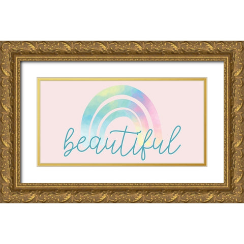 Beautiful Rainbow Gold Ornate Wood Framed Art Print with Double Matting by Allen, Kimberly