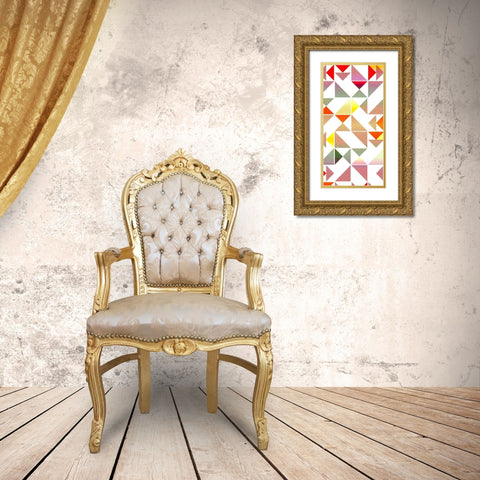 Triangle Panel 2 V2 Gold Ornate Wood Framed Art Print with Double Matting by Allen, Kimberly