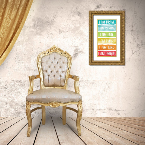 Rainbow Brave 1 Gold Ornate Wood Framed Art Print with Double Matting by Allen, Kimberly