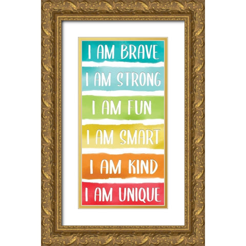Rainbow Brave 1 Gold Ornate Wood Framed Art Print with Double Matting by Allen, Kimberly