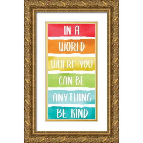 Rainbow Brave 6 Gold Ornate Wood Framed Art Print with Double Matting by Allen, Kimberly