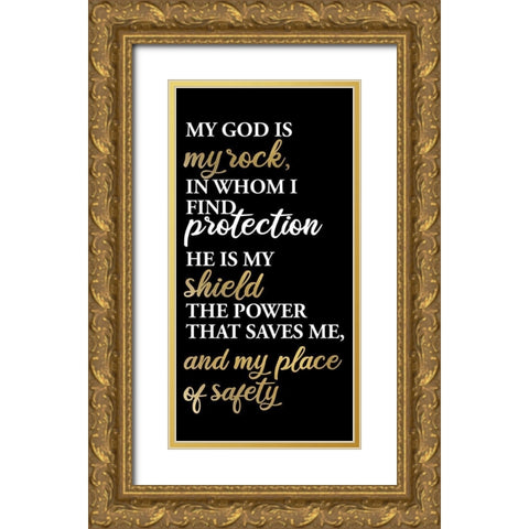 My Rock 1 Gold Ornate Wood Framed Art Print with Double Matting by Allen, Kimberly
