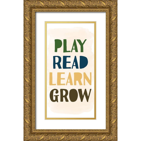 Grow 1 Gold Ornate Wood Framed Art Print with Double Matting by Allen, Kimberly