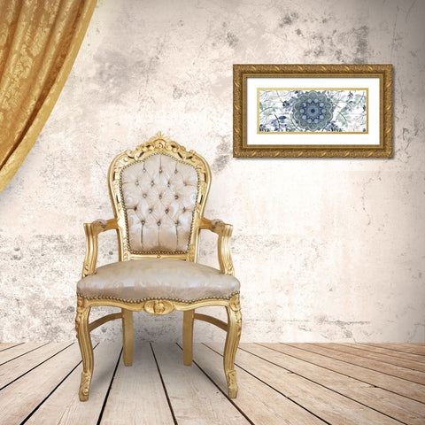 Mandala Leaves 2 Gold Ornate Wood Framed Art Print with Double Matting by Allen, Kimberly