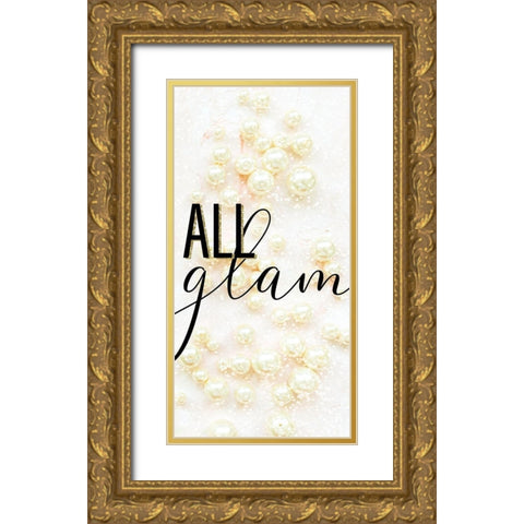 All Glam 1 Gold Ornate Wood Framed Art Print with Double Matting by Allen, Kimberly
