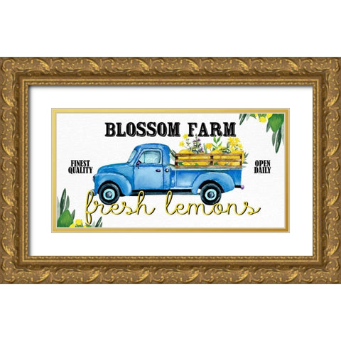 Lemon Tile 11 Gold Ornate Wood Framed Art Print with Double Matting by Allen, Kimberly