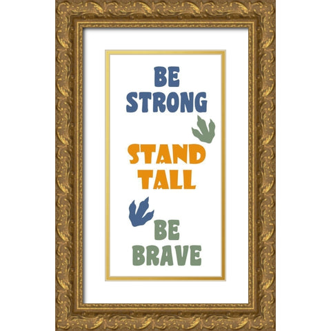 Dino Strong 1 v2 Gold Ornate Wood Framed Art Print with Double Matting by Allen, Kimberly