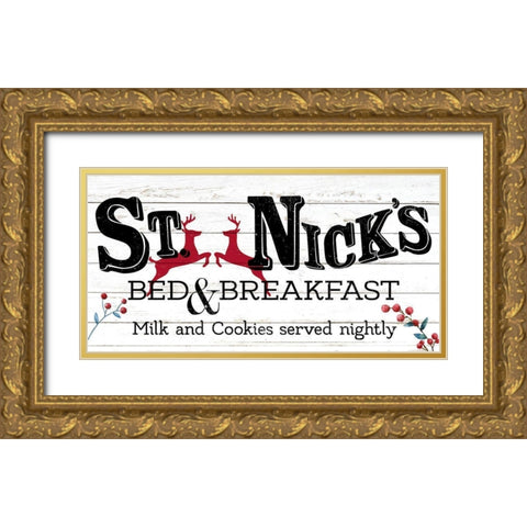 St Nicks Gold Ornate Wood Framed Art Print with Double Matting by Allen, Kimberly