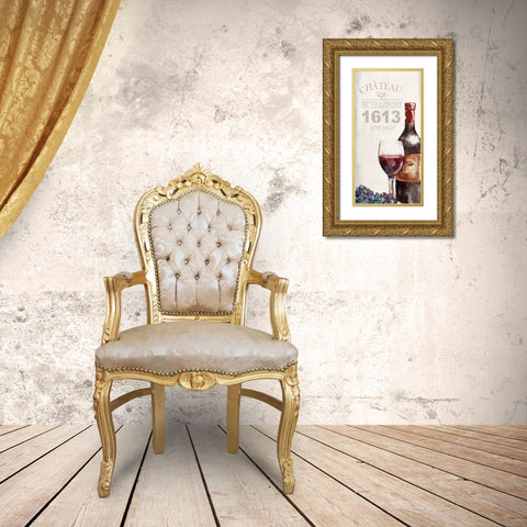 Vineyard Panel 2 Gold Ornate Wood Framed Art Print with Double Matting by Allen, Kimberly