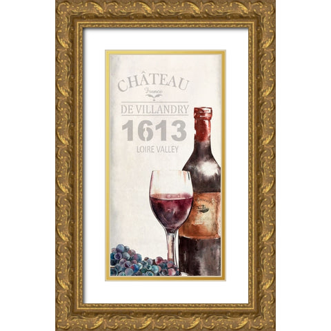 Vineyard Panel 2 Gold Ornate Wood Framed Art Print with Double Matting by Allen, Kimberly