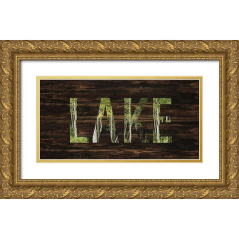 To the Lake Gold Ornate Wood Framed Art Print with Double Matting by Allen, Kimberly