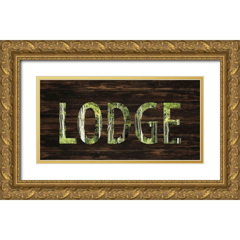 To the Lodge Gold Ornate Wood Framed Art Print with Double Matting by Allen, Kimberly