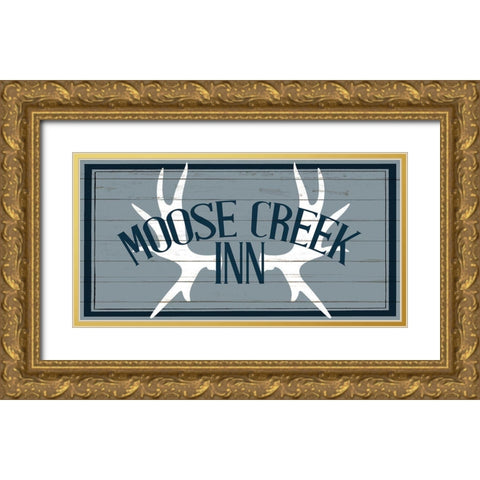 To the Lodge 3 Gold Ornate Wood Framed Art Print with Double Matting by Allen, Kimberly