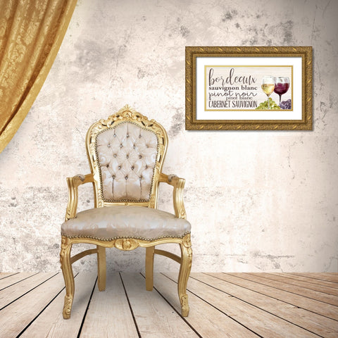 Chateau Panel 2 Gold Ornate Wood Framed Art Print with Double Matting by Allen, Kimberly