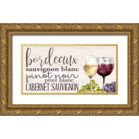 Chateau Panel 2 Gold Ornate Wood Framed Art Print with Double Matting by Allen, Kimberly