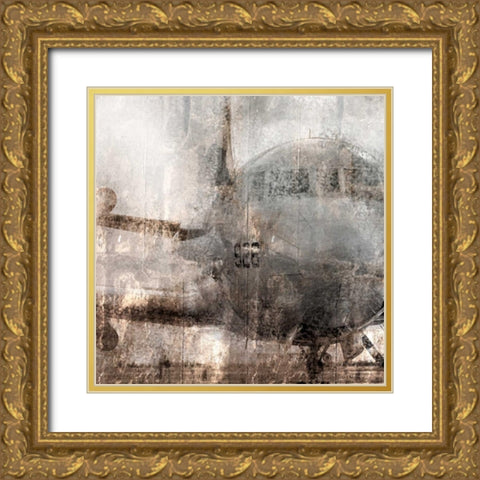 Oxidized Aircraft Gold Ornate Wood Framed Art Print with Double Matting by Allen, Kimberly