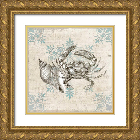 Sea Life C Gold Ornate Wood Framed Art Print with Double Matting by Allen, Kimberly