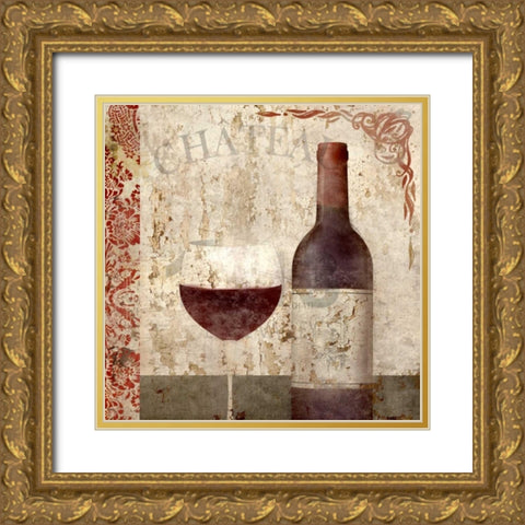 Vintage Wine 1 Gold Ornate Wood Framed Art Print with Double Matting by Allen, Kimberly