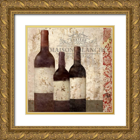 Vintage Wine 3 Gold Ornate Wood Framed Art Print with Double Matting by Allen, Kimberly