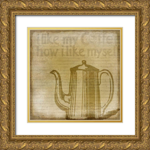 Coffee 2 Gold Ornate Wood Framed Art Print with Double Matting by Allen, Kimberly