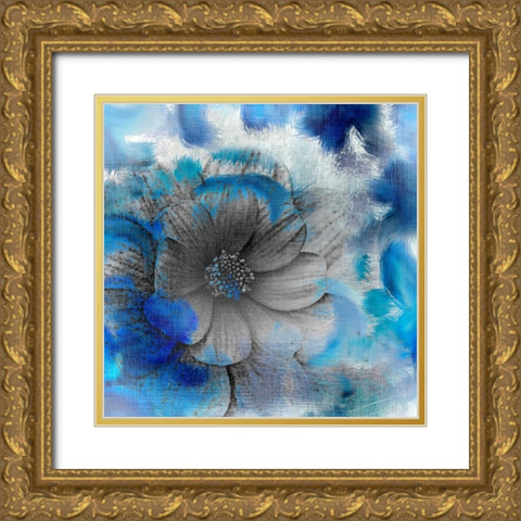 Blooming Gold Ornate Wood Framed Art Print with Double Matting by Allen, Kimberly