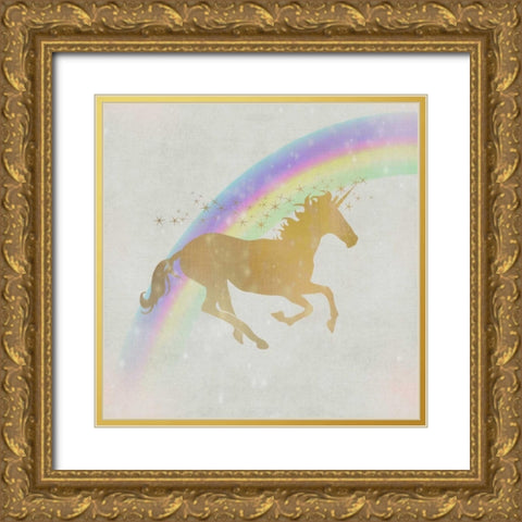Follow the Rainbow 1 Gold Ornate Wood Framed Art Print with Double Matting by Allen, Kimberly