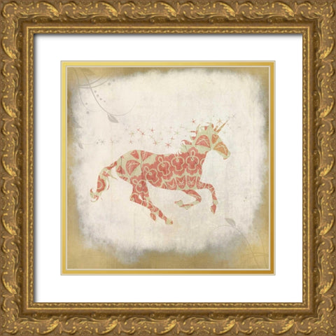 In Pink 1 Gold Ornate Wood Framed Art Print with Double Matting by Allen, Kimberly