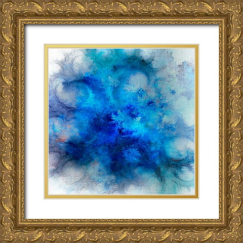 Frozen Gold Ornate Wood Framed Art Print with Double Matting by Allen, Kimberly