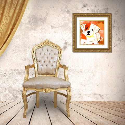Dog in Color 2 Gold Ornate Wood Framed Art Print with Double Matting by Allen, Kimberly