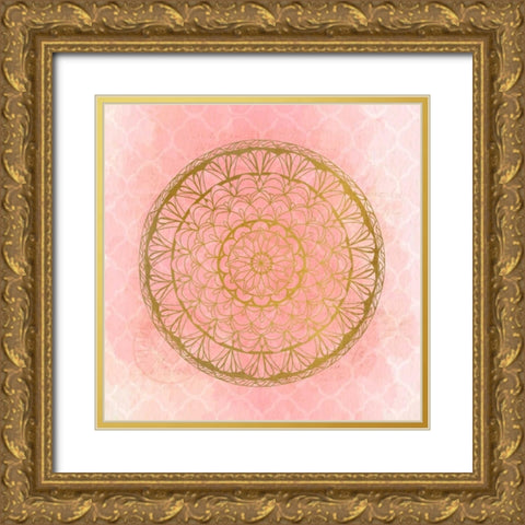 Medallion 2 Gold Ornate Wood Framed Art Print with Double Matting by Allen, Kimberly