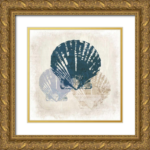 Shell Coast Vision Gold Ornate Wood Framed Art Print with Double Matting by Allen, Kimberly