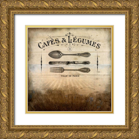 Cafe And Legumes Gold Ornate Wood Framed Art Print with Double Matting by Allen, Kimberly