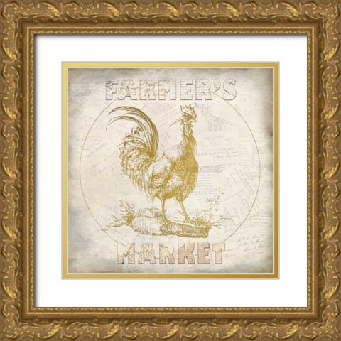 Golden Farmers Market Gold Ornate Wood Framed Art Print with Double Matting by Allen, Kimberly