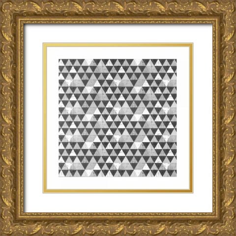 Geo Triangle 1 Gold Ornate Wood Framed Art Print with Double Matting by Allen, Kimberly