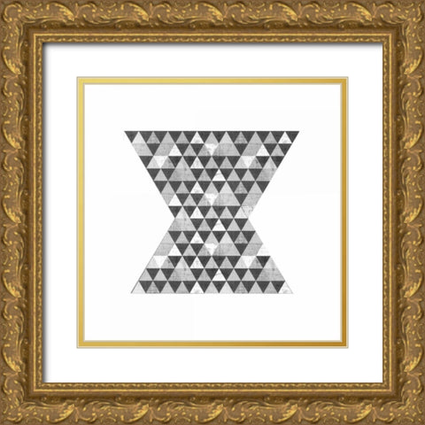 Geo Triangle 2 Gold Ornate Wood Framed Art Print with Double Matting by Allen, Kimberly