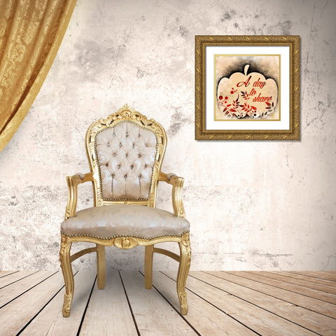 To Share Gold Ornate Wood Framed Art Print with Double Matting by Allen, Kimberly