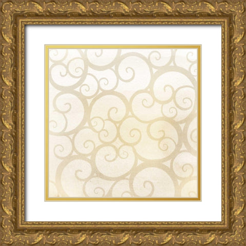 Love Dream Laugh Pattern Gold Ornate Wood Framed Art Print with Double Matting by Allen, Kimberly