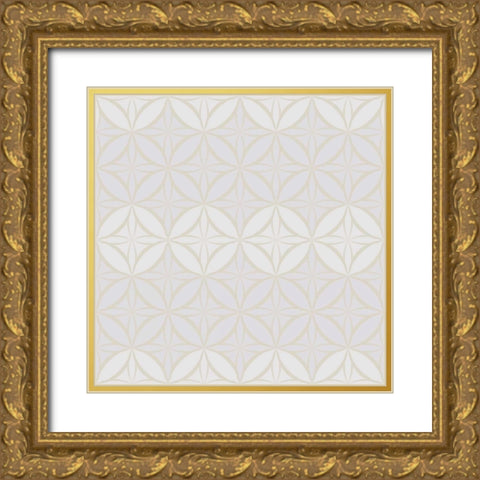 Hotel France Pattern 1 Gold Ornate Wood Framed Art Print with Double Matting by Allen, Kimberly
