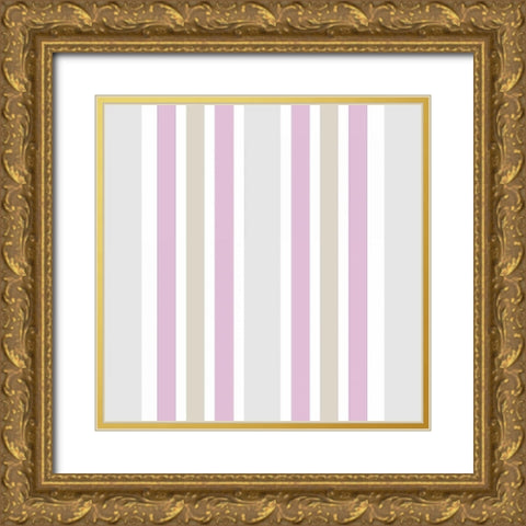 Fashionista Pattern Gold Ornate Wood Framed Art Print with Double Matting by Allen, Kimberly